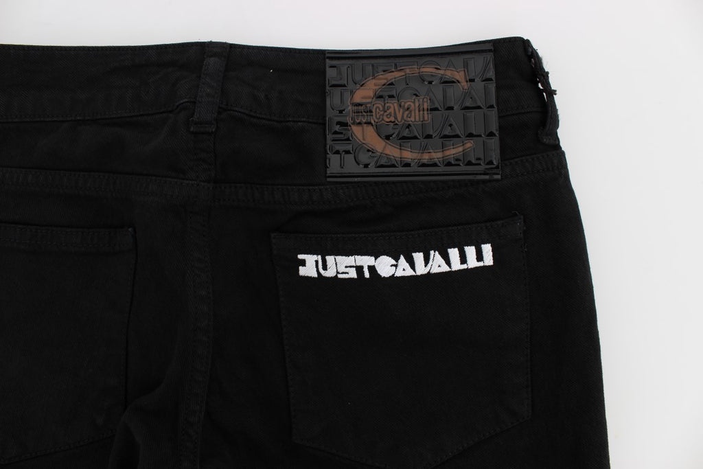 Jean slim skinny en coton stretch noir Cavalli