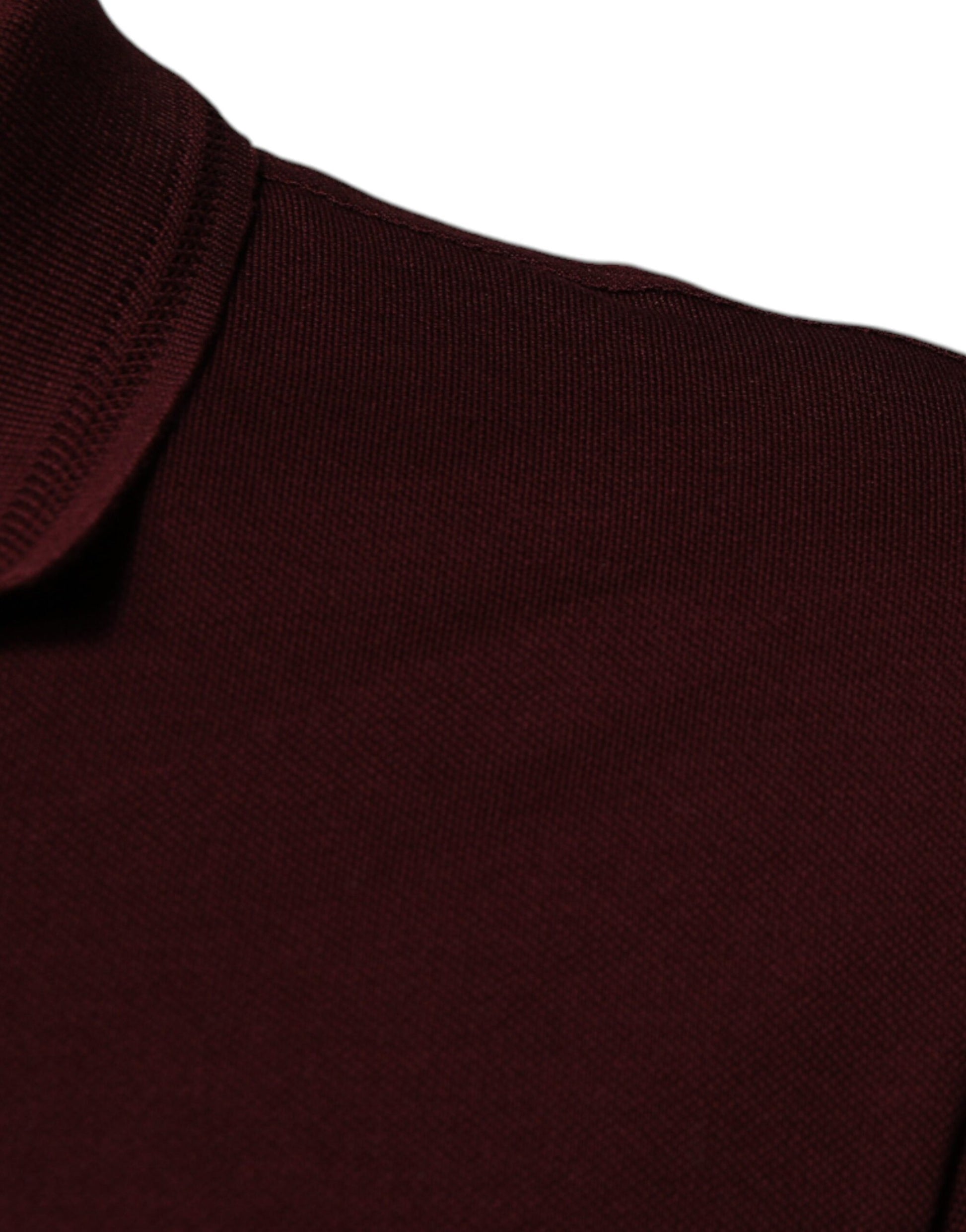 Polo à manches courtes et col bordeaux Dolce &amp; Gabbana