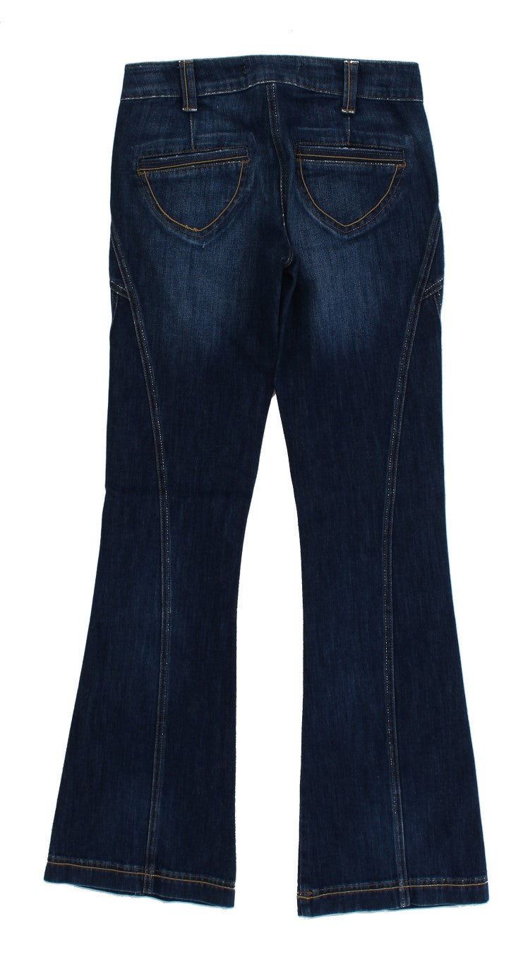 Jean taille basse en coton stretch bleu Cavalli