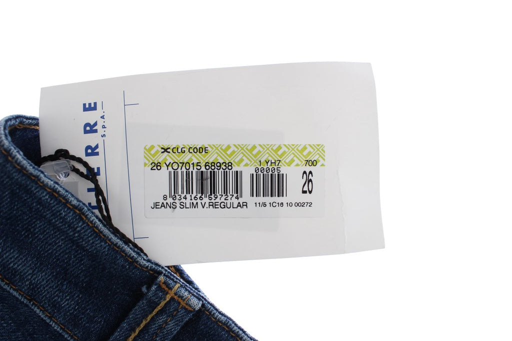 Jean taille basse en coton stretch bleu Cavalli
