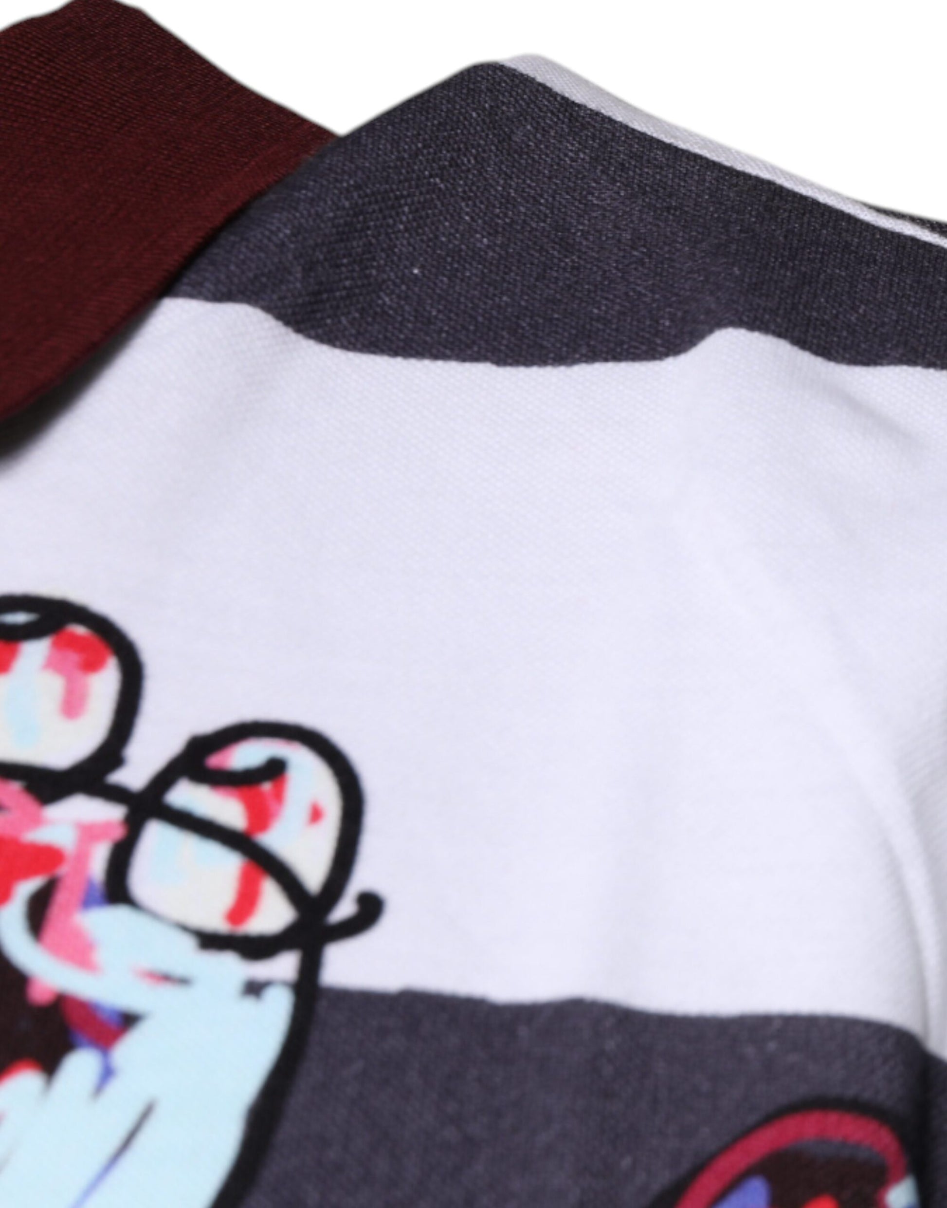 T-shirt polo à col graphique multicolore Dolce &amp; Gabbana