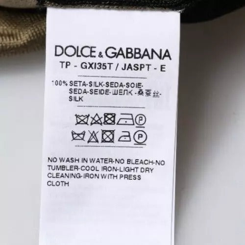 Polo à col camouflage multicolore Dolce &amp; Gabbana