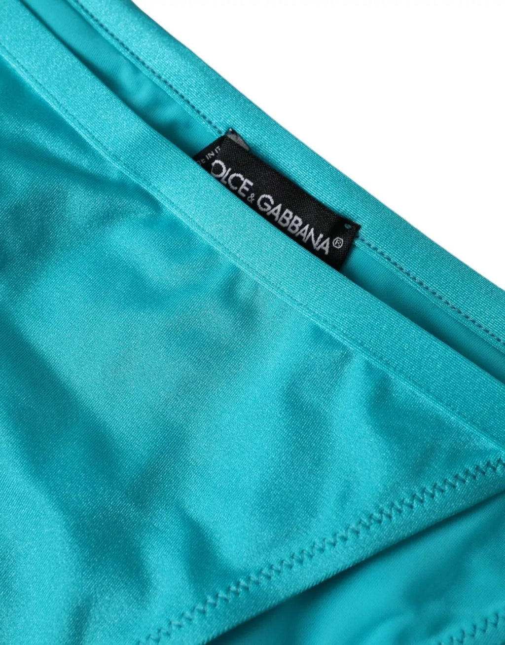Bas de bikini en nylon bleu vert Dolce &amp; Gabbana