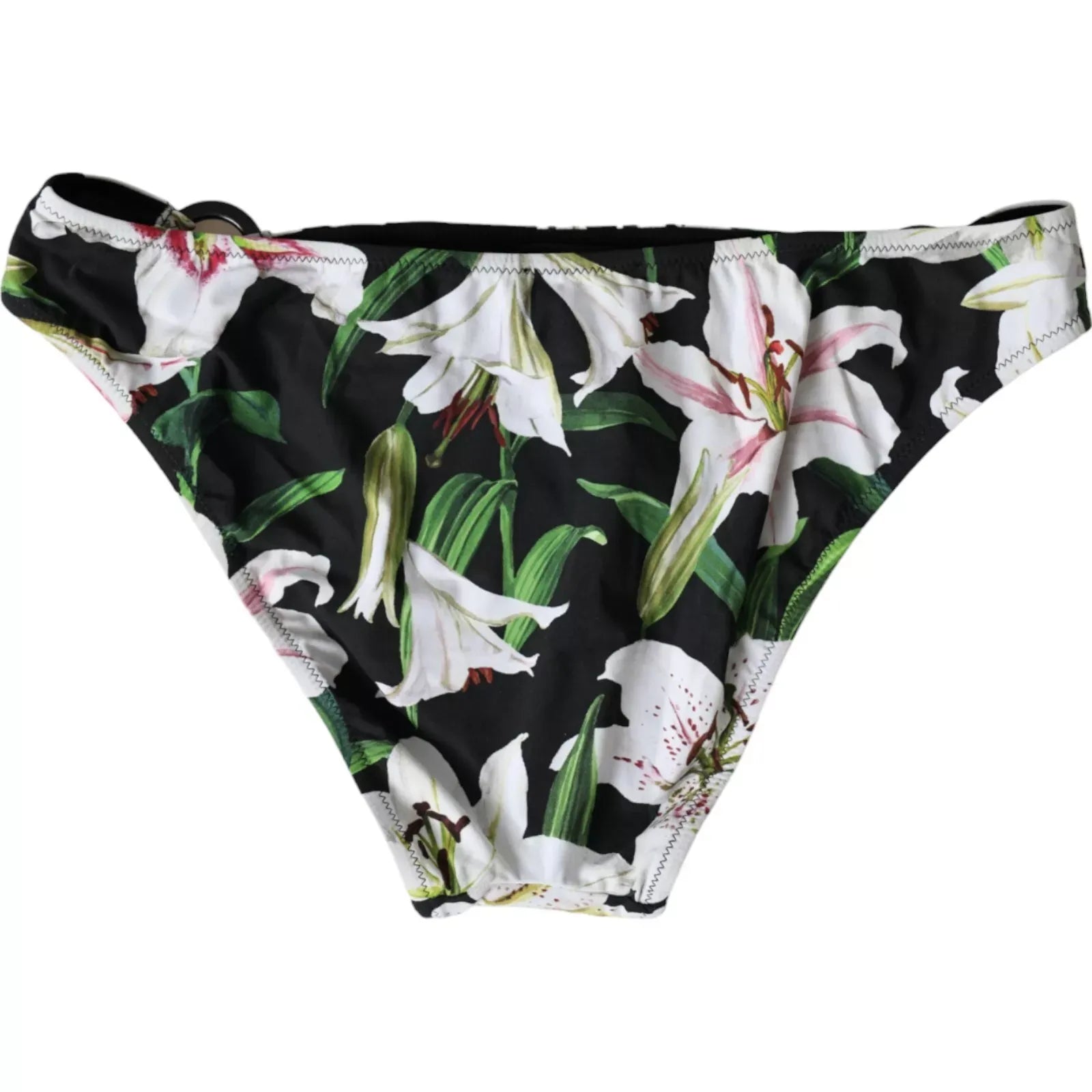 Bas de maillot de bain Dolce &amp; Gabbana imprimé lys noir
