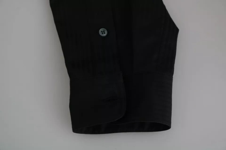 Chemise de pyjama à rayures en coton bleu Dolce &amp; Gabbana