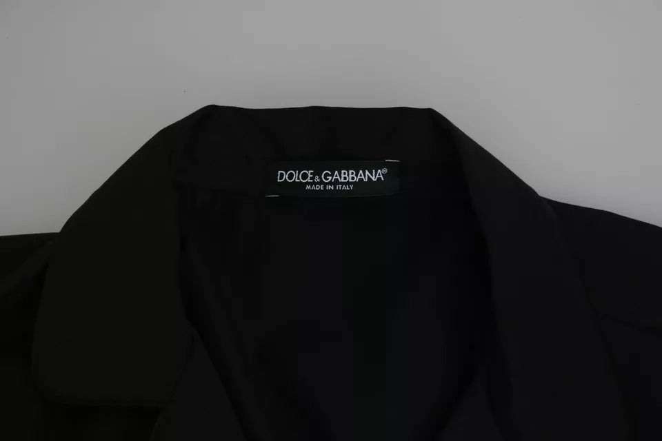 Chemise de pyjama à rayures en coton bleu Dolce &amp; Gabbana