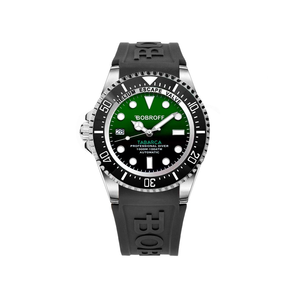 Montre Bobroff en caoutchouc noir