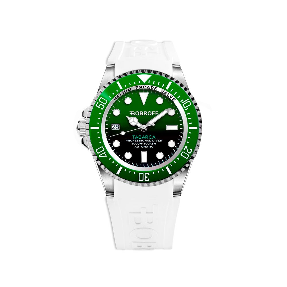 Montre Bobroff en caoutchouc blanc