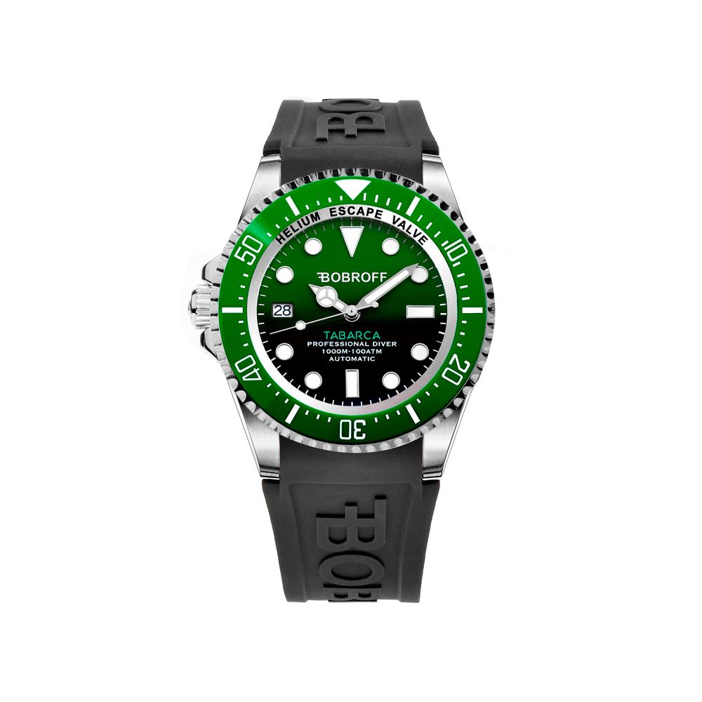 Montre Bobroff en caoutchouc noir