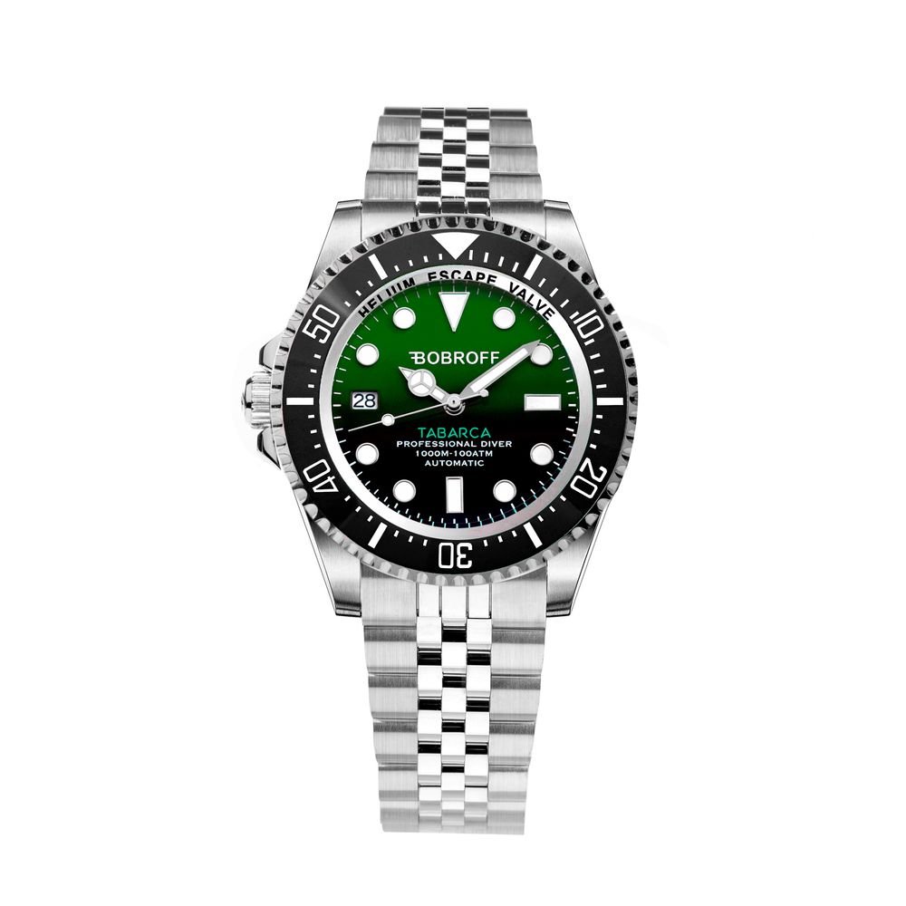 Montre Bobroff en acier inoxydable argenté