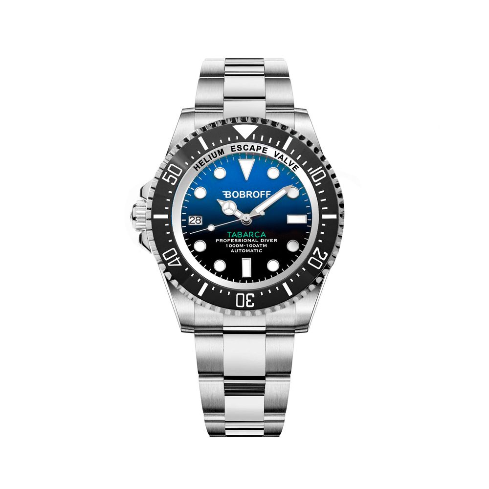 Montre Bobroff en acier inoxydable argenté