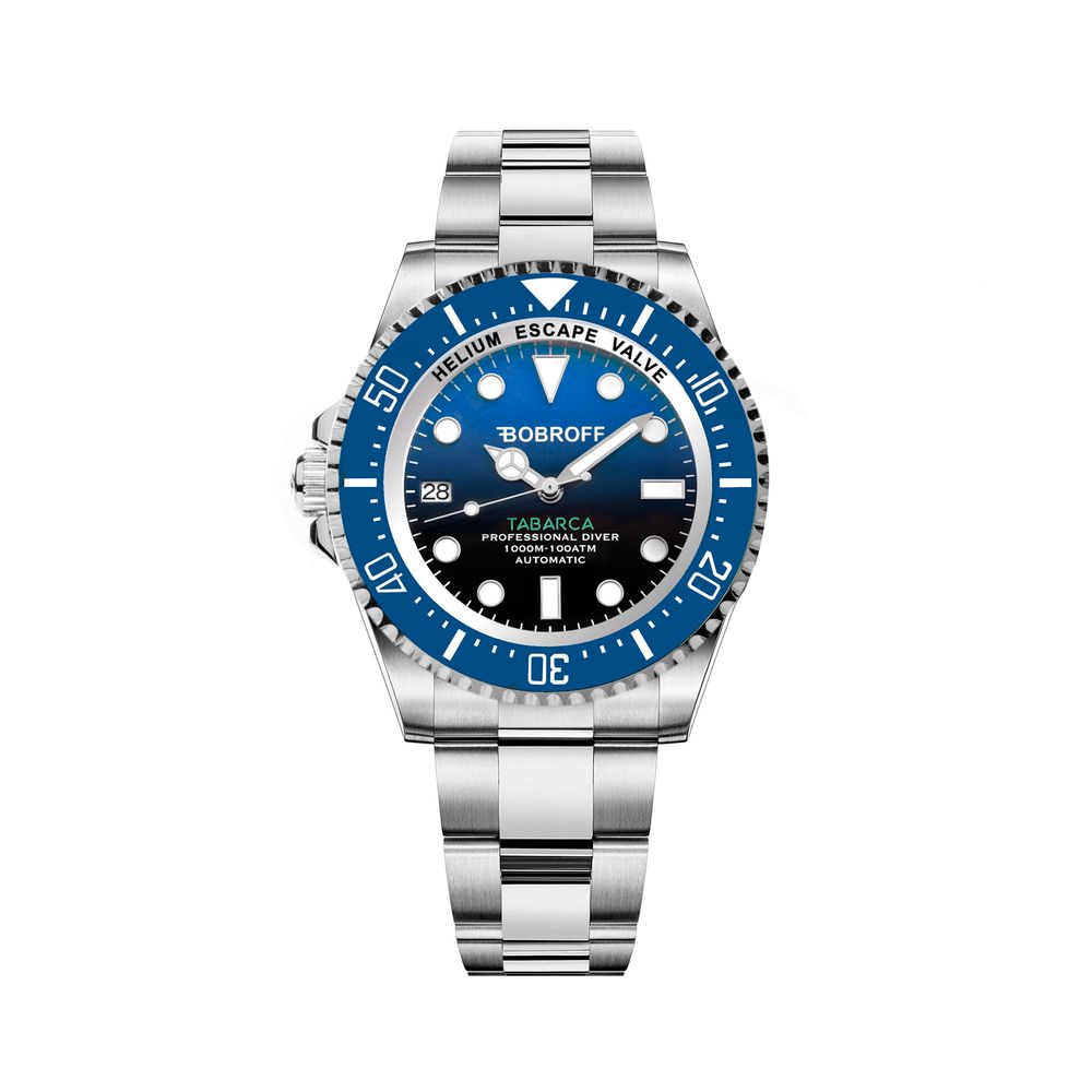 Montre Bobroff en acier inoxydable argenté