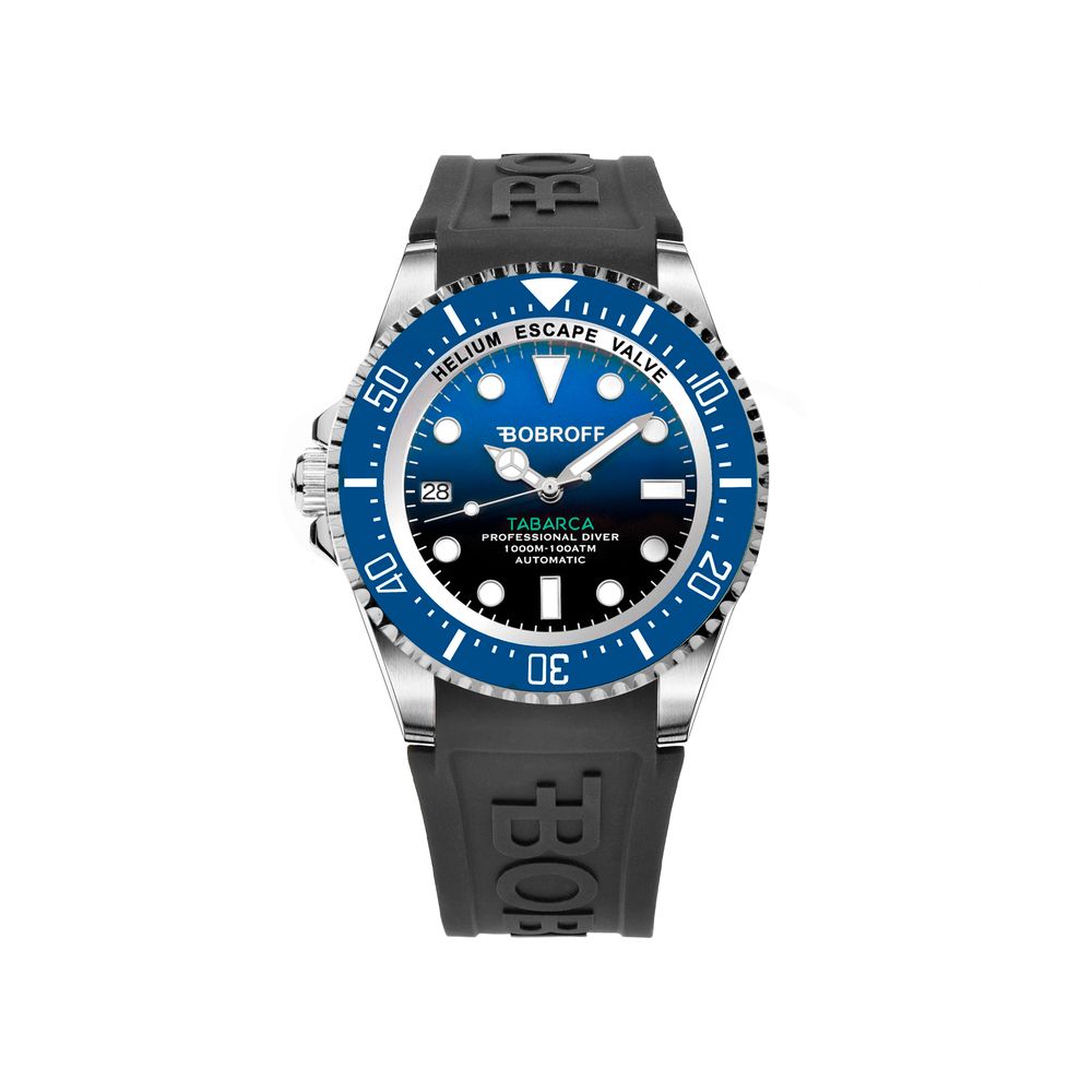 Montre Bobroff en caoutchouc noir