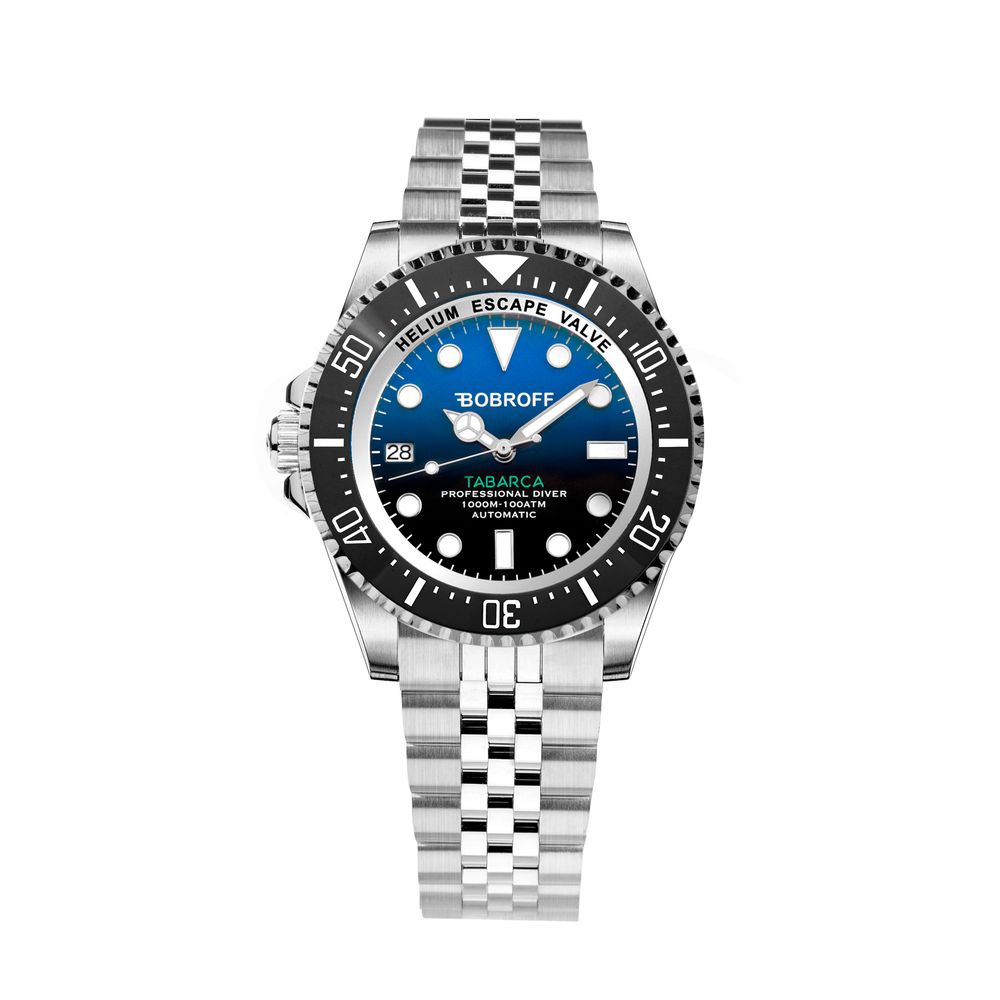Montre Bobroff en acier inoxydable argenté