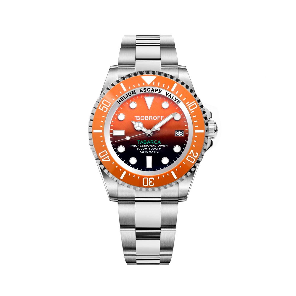 Montre Bobroff en acier inoxydable argenté