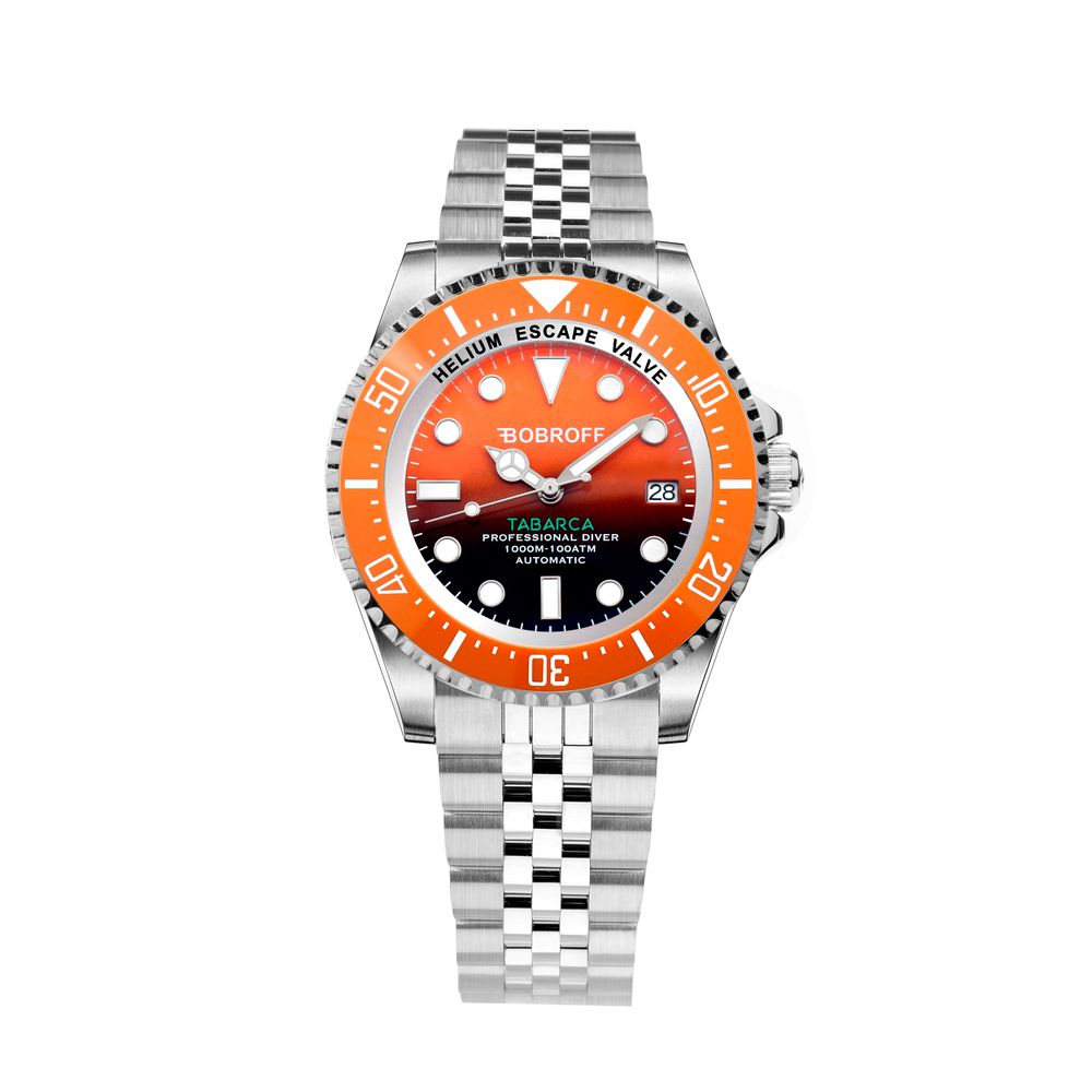 Montre Bobroff en acier inoxydable argenté
