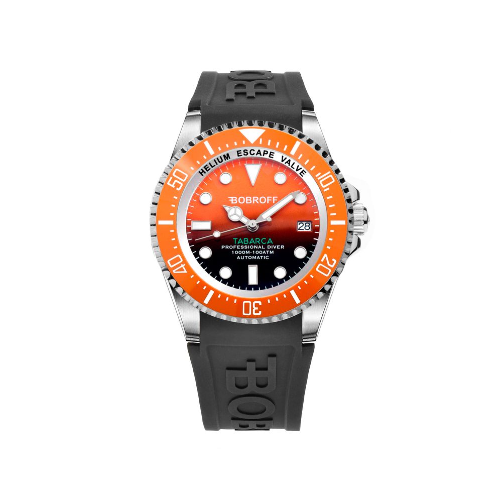 Montre Bobroff en caoutchouc noir