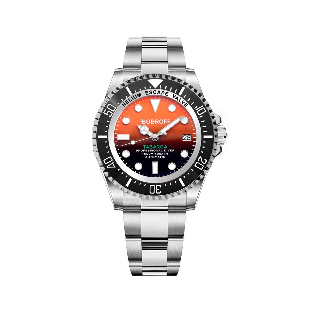 Montre Bobroff en acier inoxydable argenté