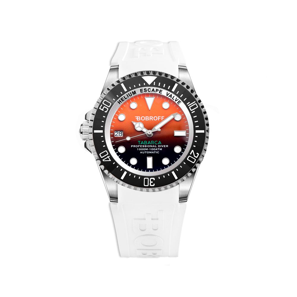 Montre Bobroff en caoutchouc blanc