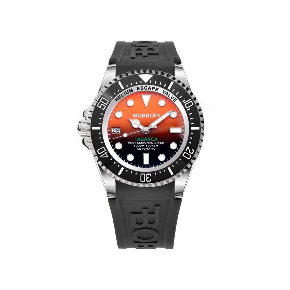 Montre Bobroff en caoutchouc noir