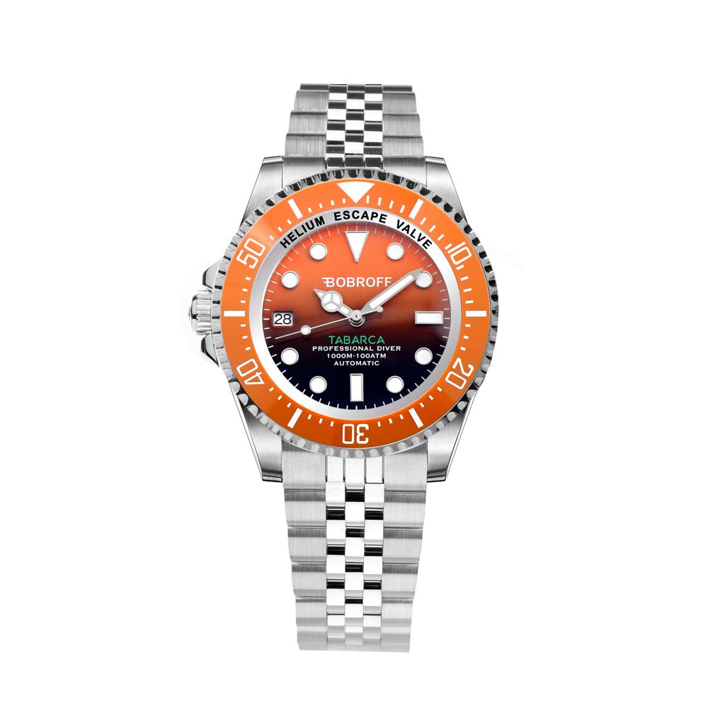 Montre Bobroff en acier inoxydable argenté
