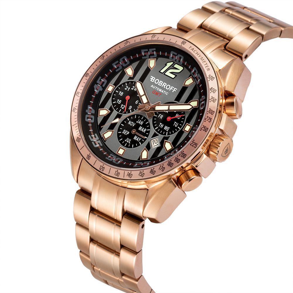 Montre Bobroff en acier inoxydable et bronze