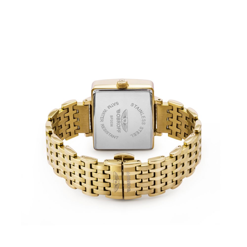 Montre Bobroff en acier inoxydable doré