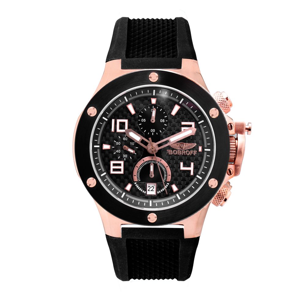 Montre Bobroff en caoutchouc noir