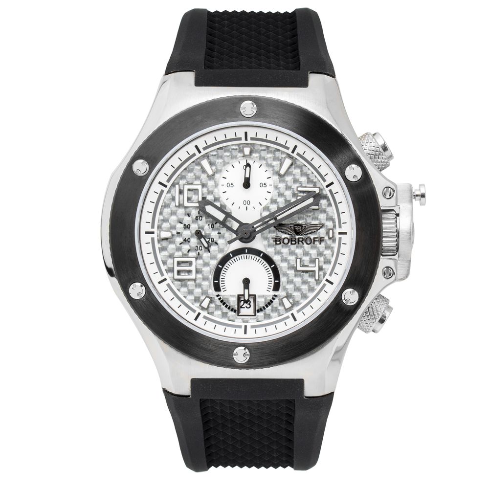 Montre Bobroff en caoutchouc noir