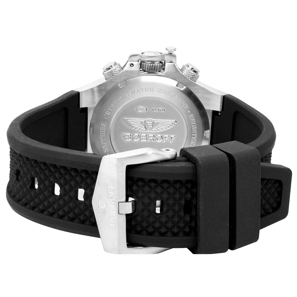 Montre Bobroff en caoutchouc noir