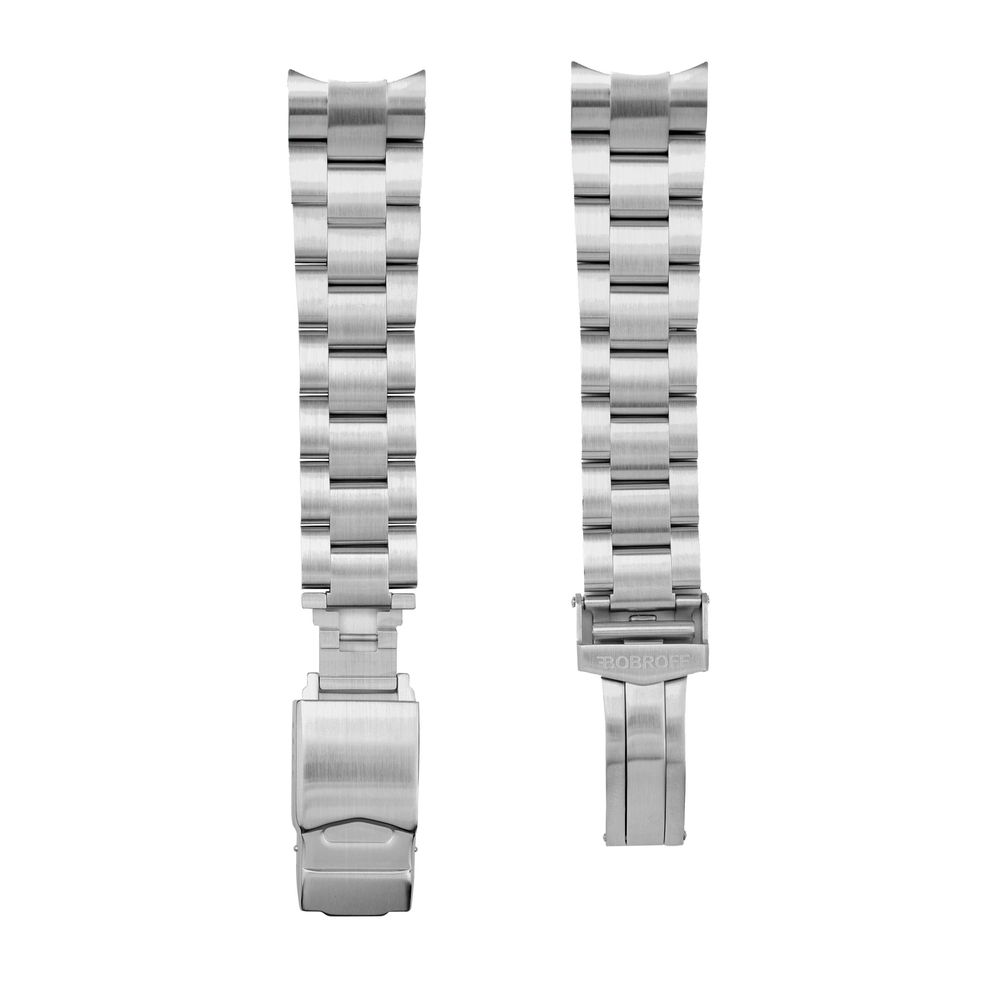 Montre Bobroff en acier inoxydable argenté