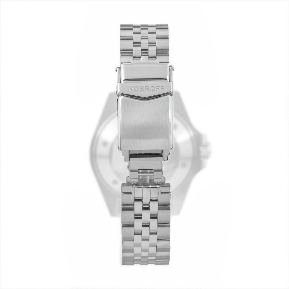 Montre Bobroff en acier inoxydable argenté
