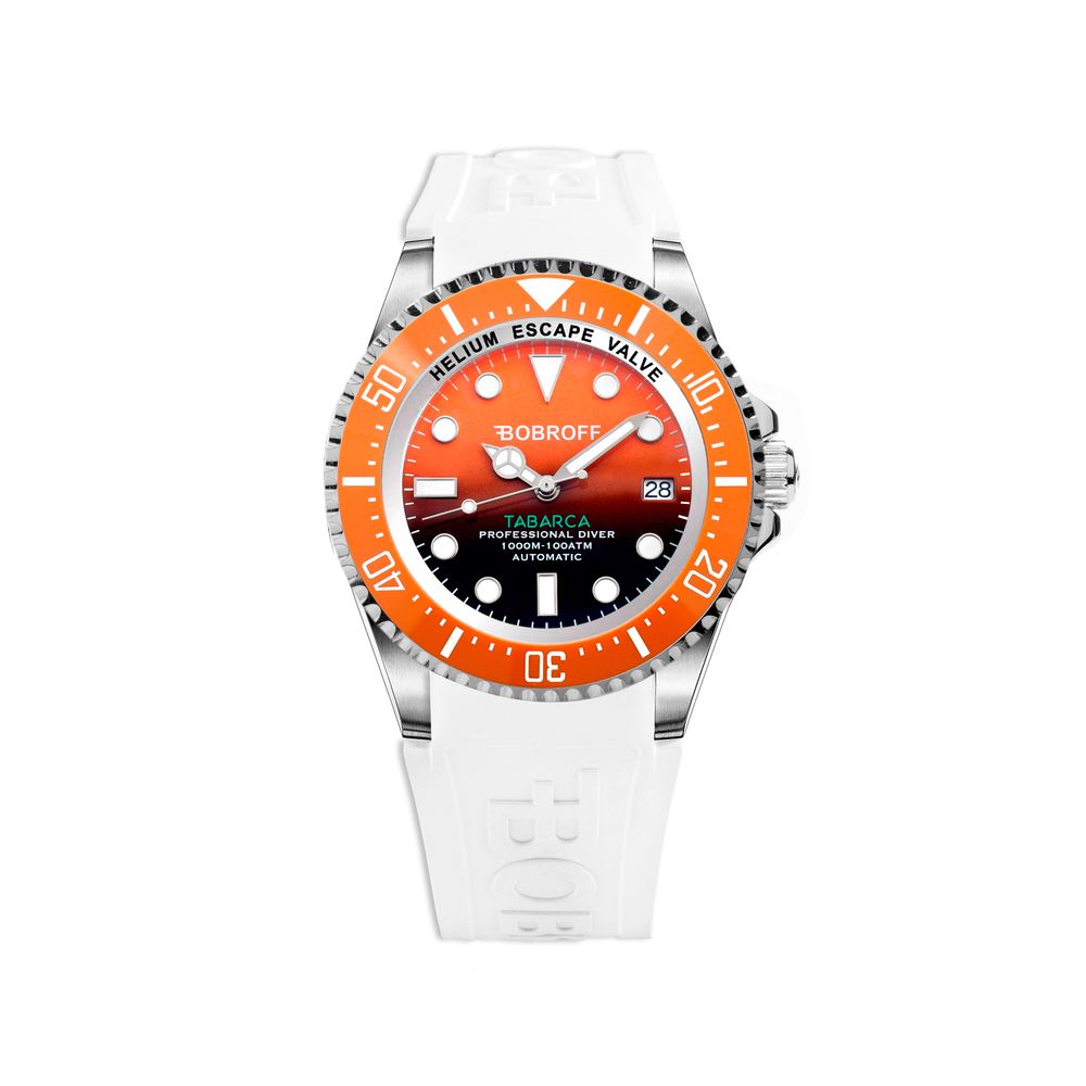 Montre Bobroff en caoutchouc blanc