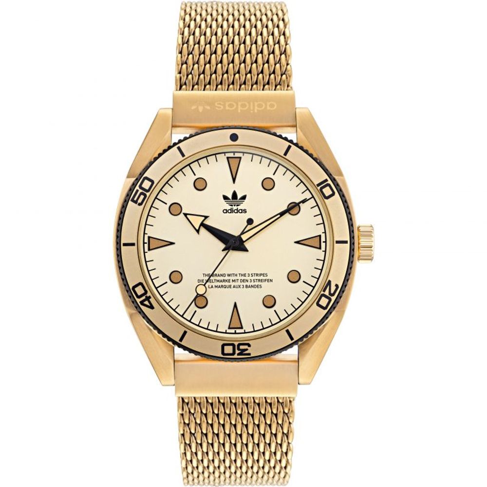 Montre Adidas en acier inoxydable doré