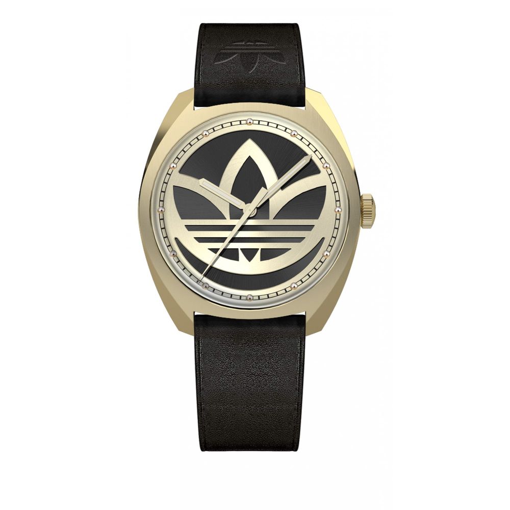 Montre Adidas en cuir noir