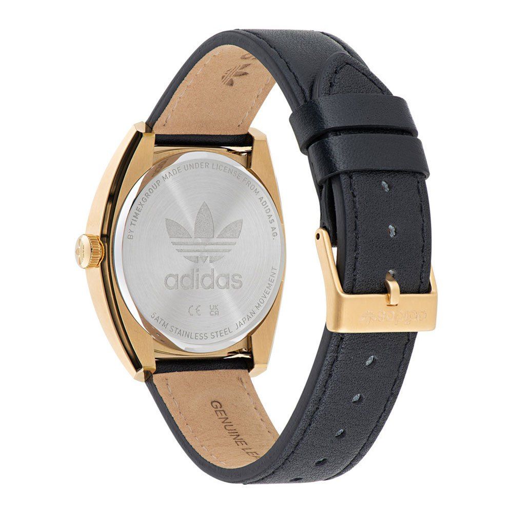 Montre Adidas en cuir noir