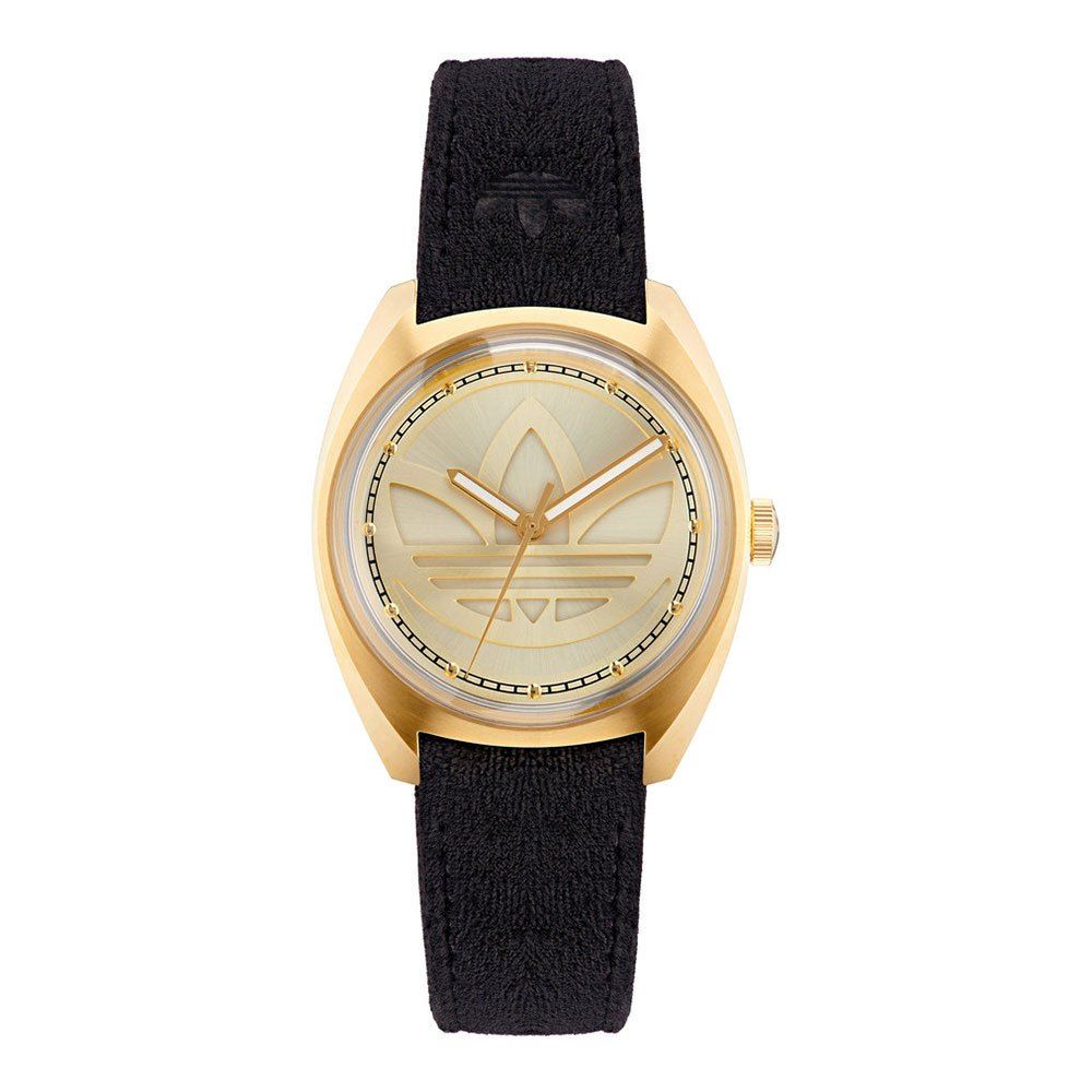 Montre Adidas en cuir noir