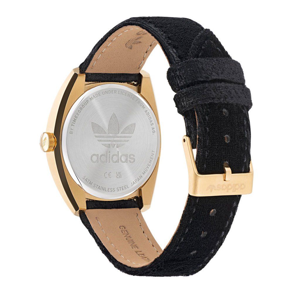 Montre Adidas en cuir noir