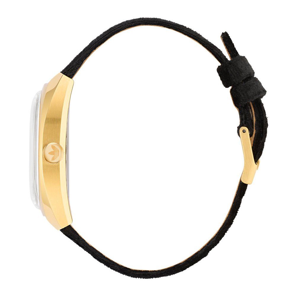 Montre Adidas en cuir noir