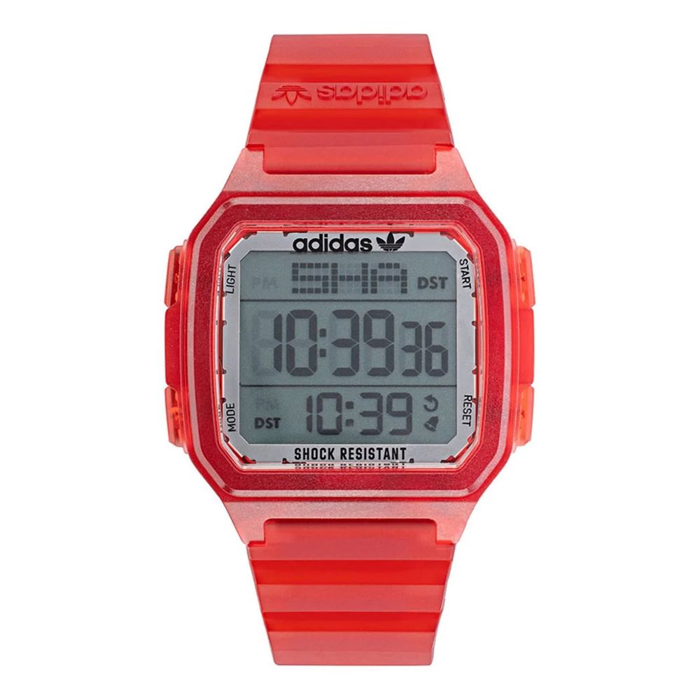 Montre Adidas en résine rouge