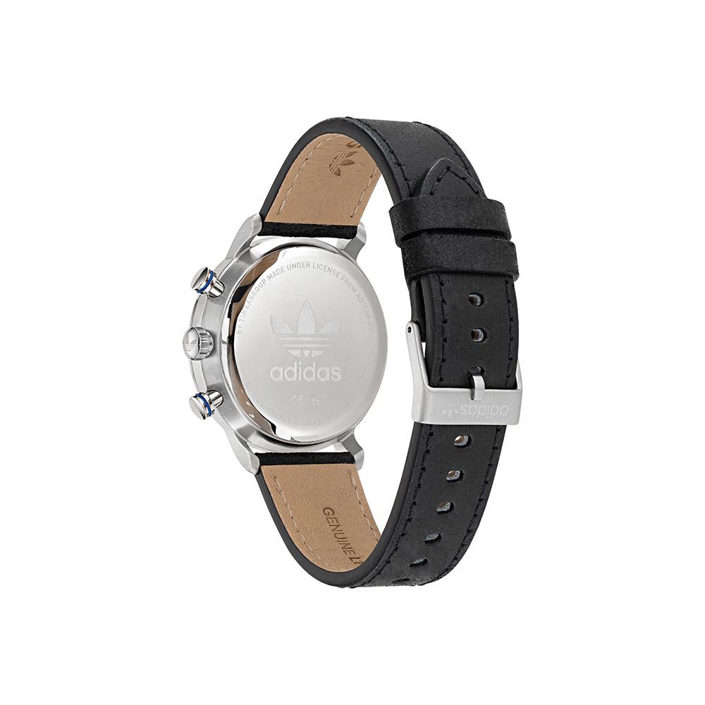 Montre Adidas en cuir noir