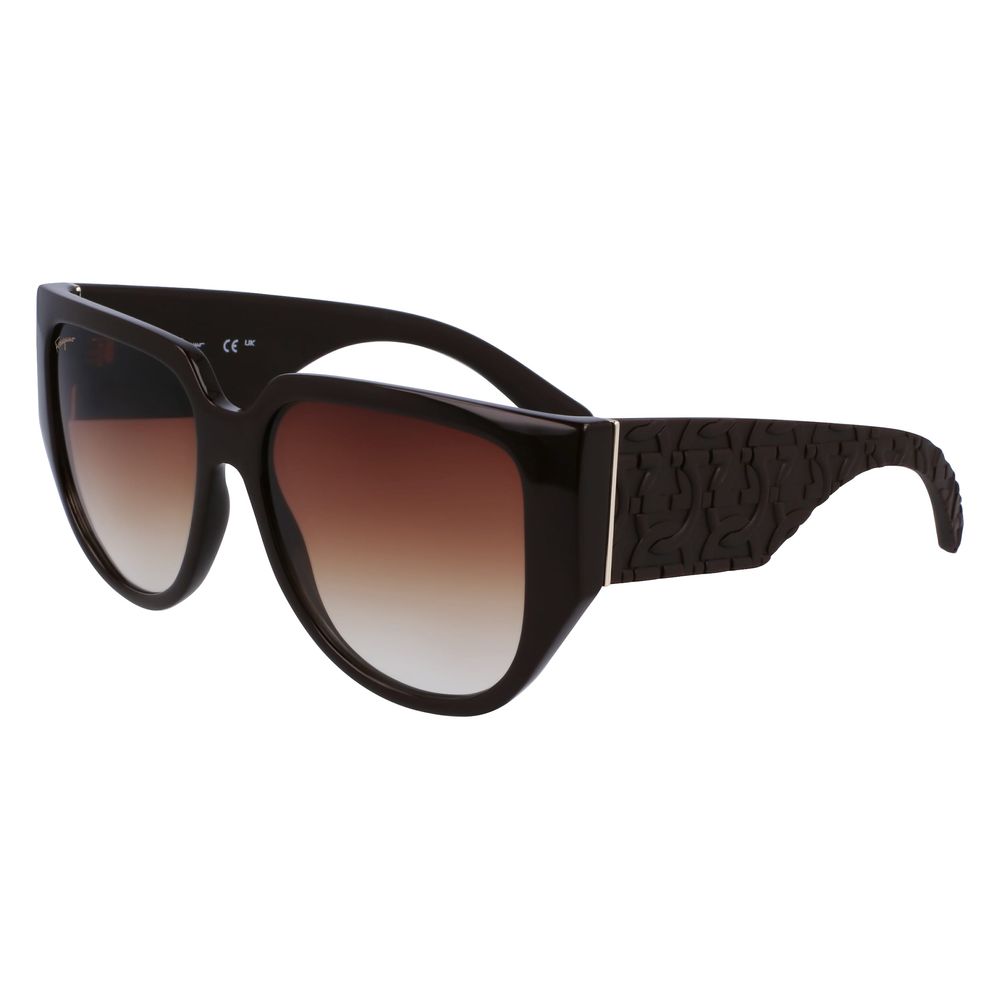 Lunettes de soleil Ferragamo marron bio injectées