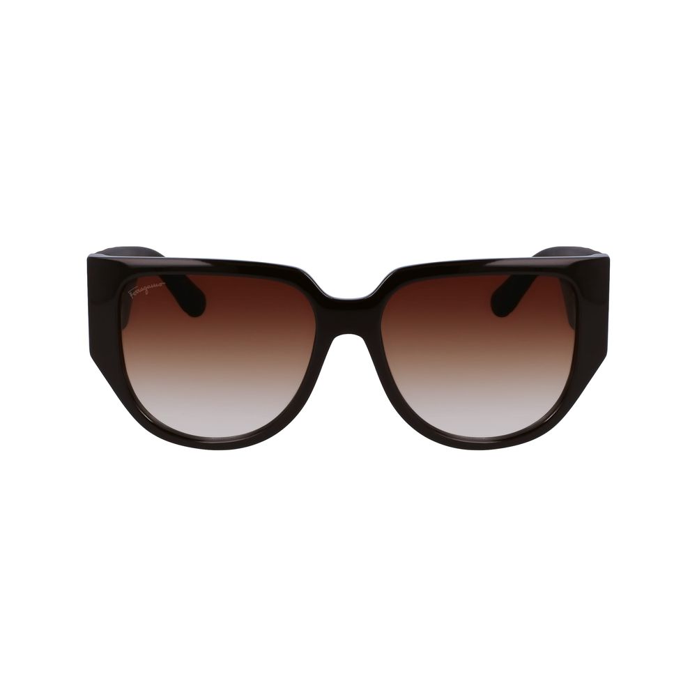 Lunettes de soleil Ferragamo marron bio injectées