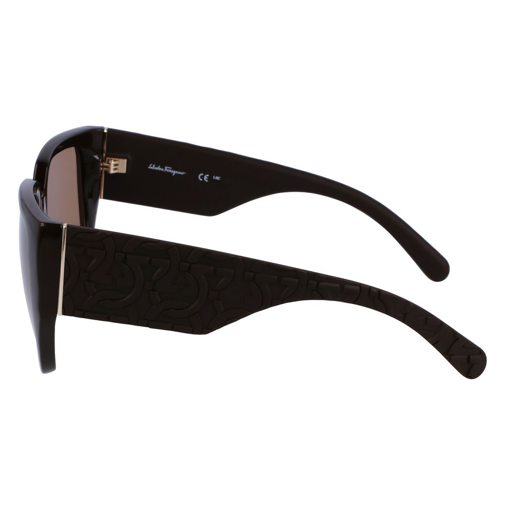 Lunettes de soleil Ferragamo marron bio injectées