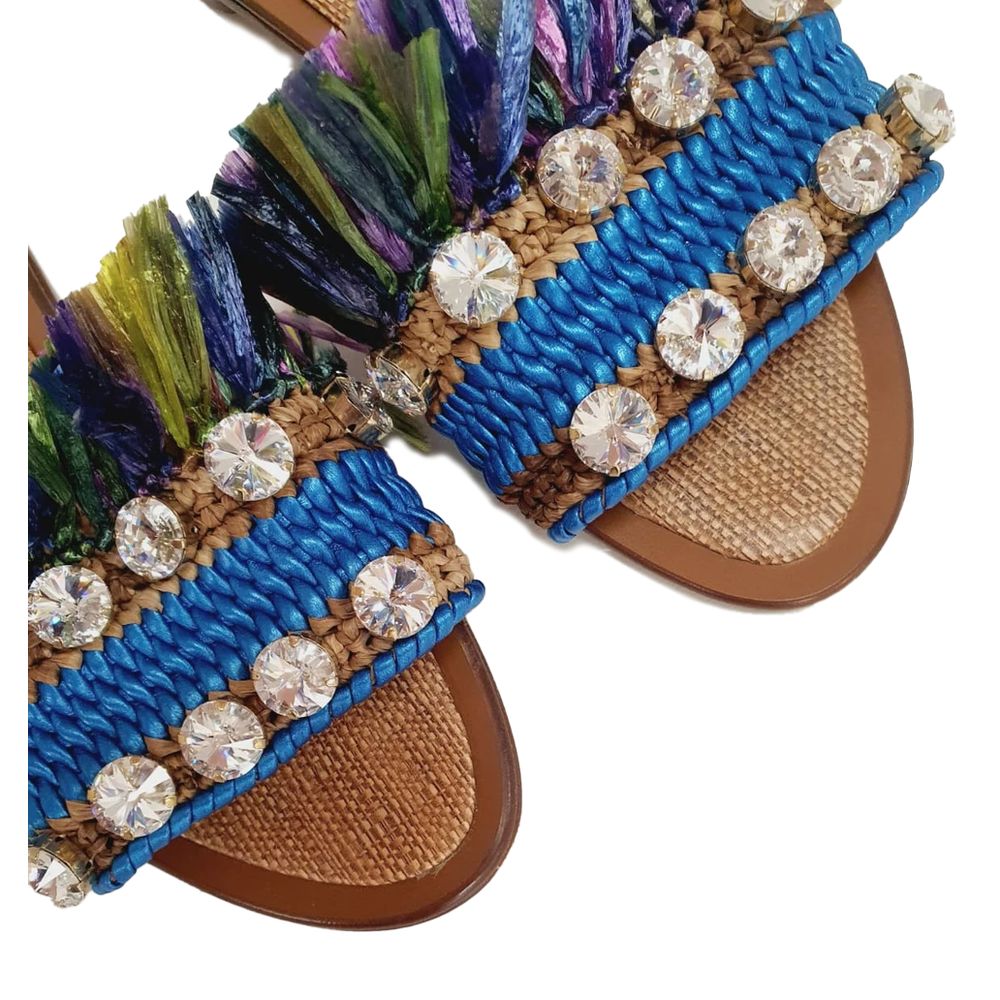 Sandales Dolce &amp; Gabbana en cuir d'agneau multicolore pour femme