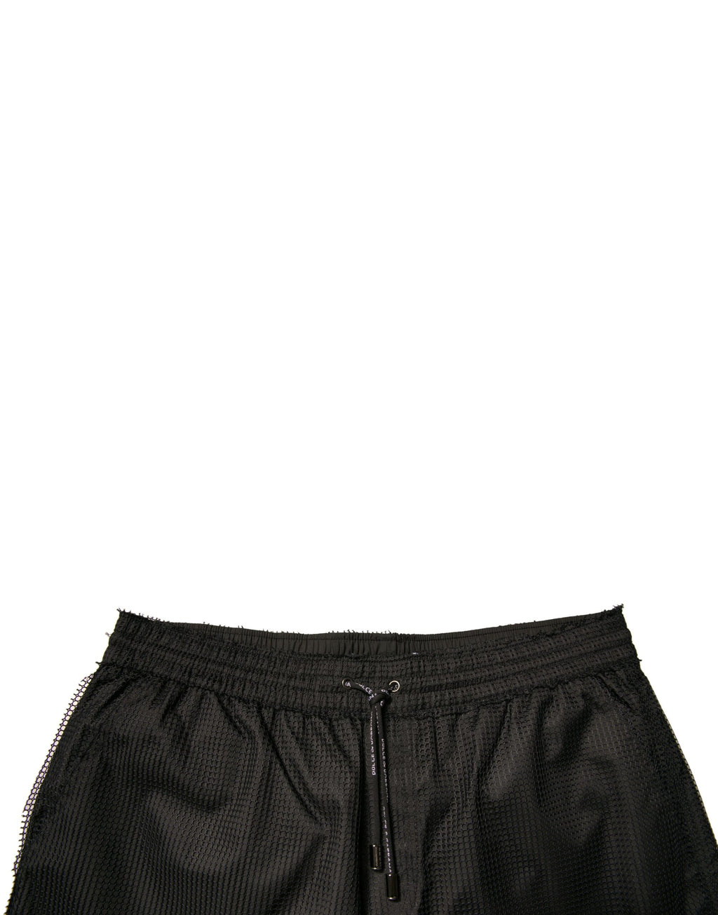 Short taille moyenne en jersey de polyester noir Dolce &amp; Gabbana