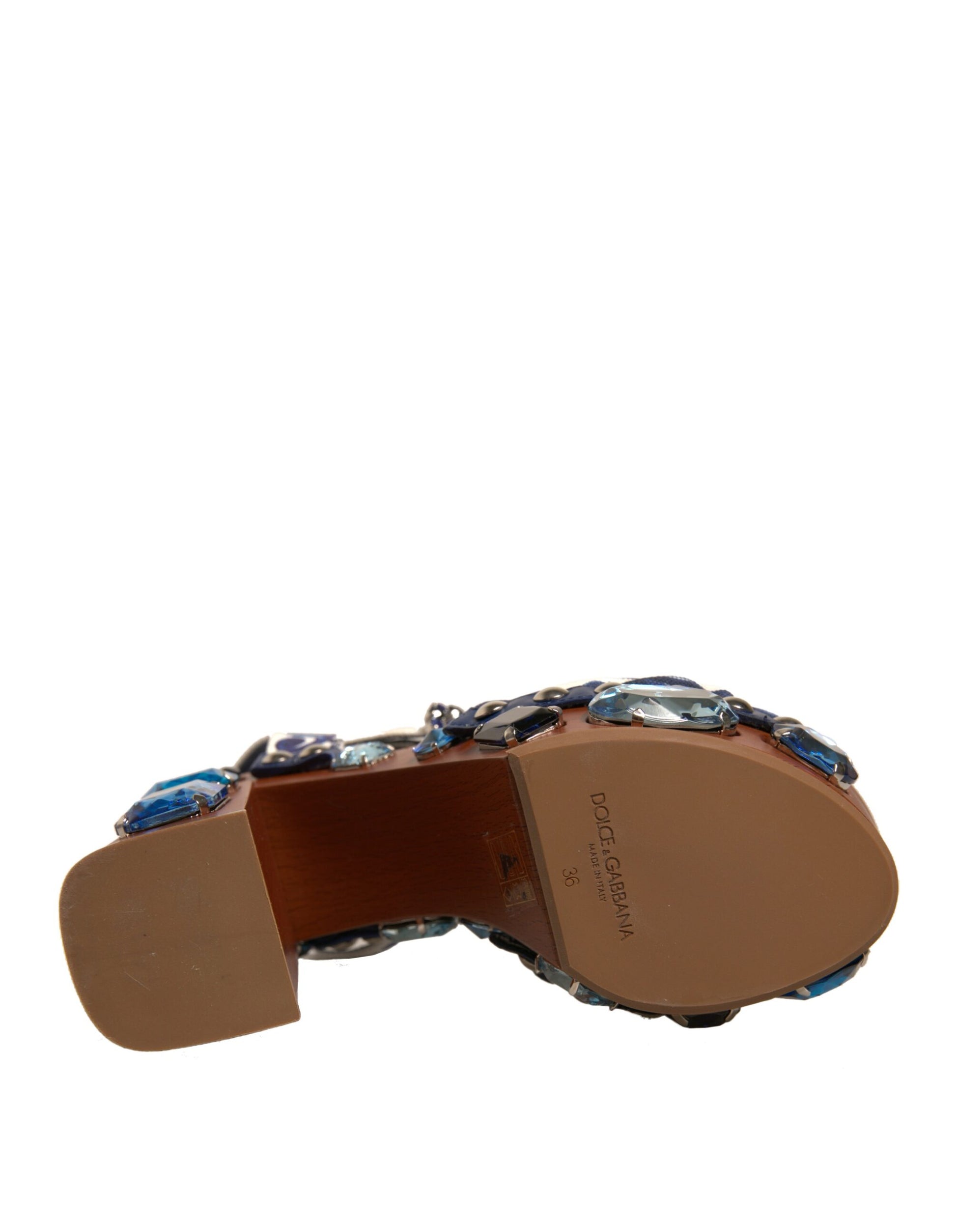 Sandales compensées Dolce &amp; Gabbana à ornements en majolique multicolore