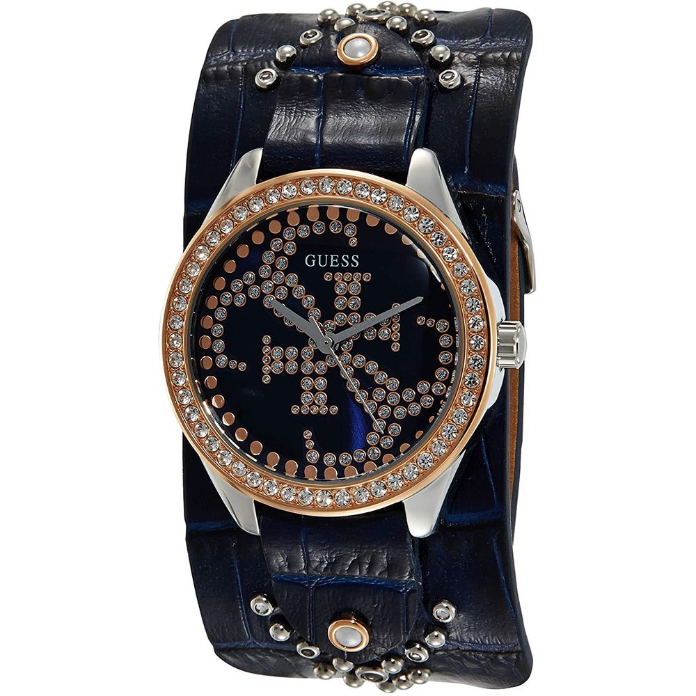 Montre Guess en cuir bleu