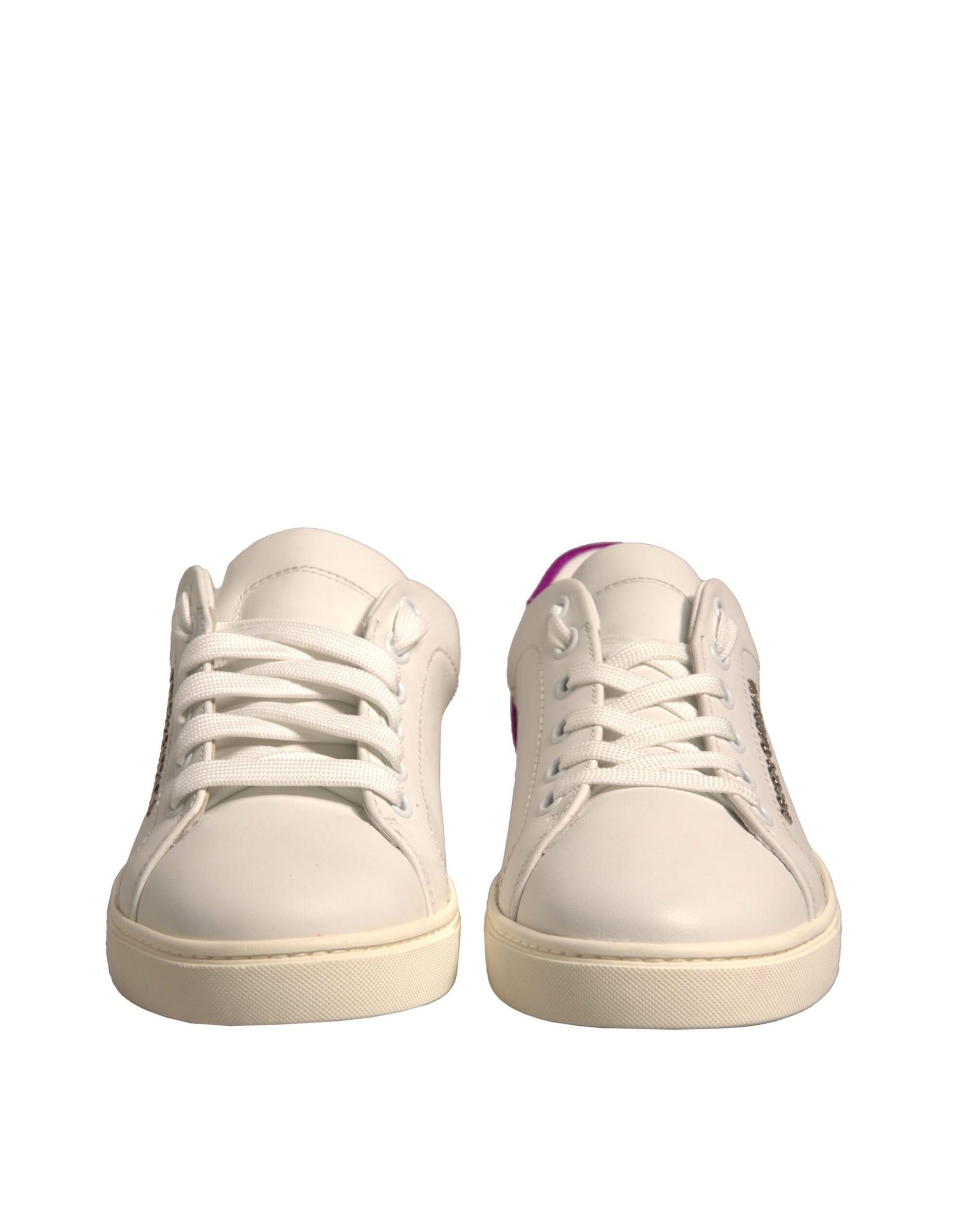 Baskets basses en daim blanc Dolce &amp; Gabbana
