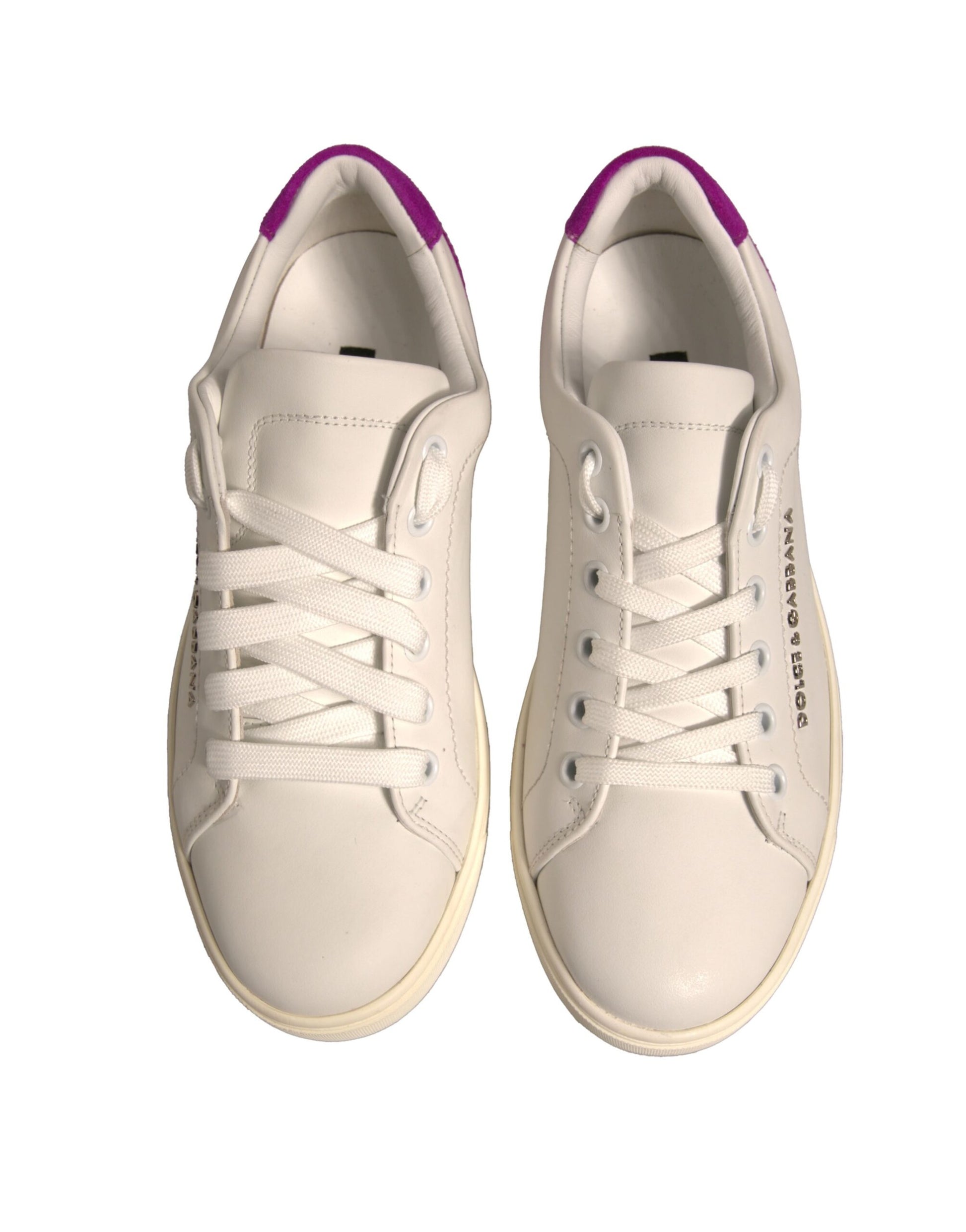 Baskets basses en daim blanc Dolce &amp; Gabbana